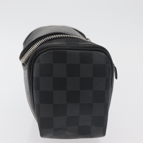 LOUIS VUITTON Damier Graphite Toilet Pouch Clutch Bag N47625 LV Auth bs33619