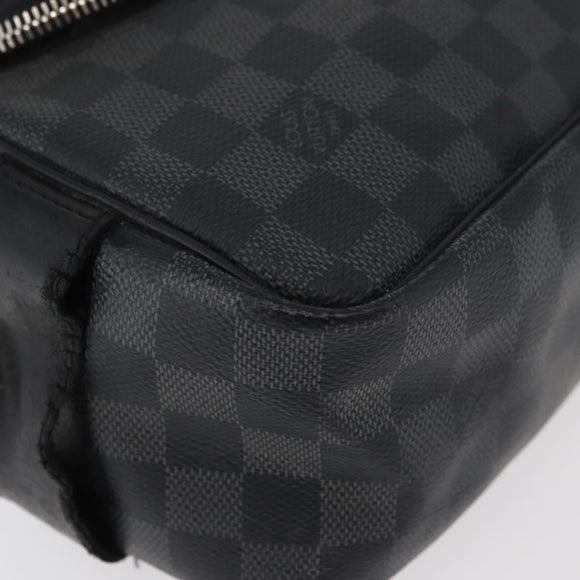 LOUIS VUITTON Damier Graphite Toilet Pouch Clutch Bag N47625 LV Auth bs33619