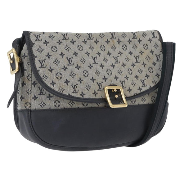 LOUIS VUITTON Monogram Mini Belanger Shoulder Bag Blue M92670 LV Auth bs33620