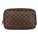 LOUIS VUITTON Damier Ebene Trousse Toilette Clutch Bag N47623 LV Auth bs33621-13