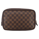 LOUIS VUITTON Damier Ebene Trousse Toilette Clutch Bag N47623 LV Auth bs33621-2