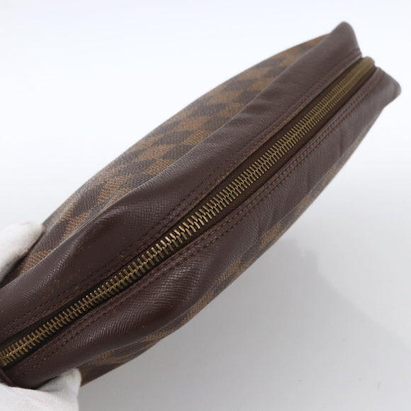 LOUIS VUITTON Damier Ebene Trousse Toilette Clutch Bag N47623 LV Auth bs33621