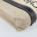 Chloe Woody Mini Hand Bag Canvas Beige Auth bs33627-16