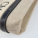 Chloe Woody Mini Hand Bag Canvas Beige Auth bs33627-17