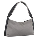 Salvatore Ferragamo Shoulder Bag Nylon Gray Silver Auth bs33629-1