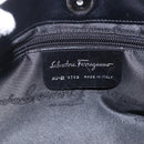 Salvatore Ferragamo Shoulder Bag Nylon Gray Silver Auth bs33629-15