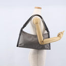 Salvatore Ferragamo Shoulder Bag Nylon Gray Silver Auth bs33629-21