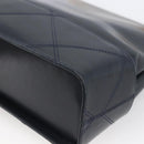 Salvatore Ferragamo Shoulder Bag Leather Navy Gold Auth bs33630-15