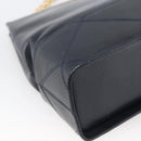 Salvatore Ferragamo Shoulder Bag Leather Navy Gold Auth bs33630-16