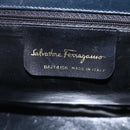 Salvatore Ferragamo Shoulder Bag Leather Navy Gold Auth bs33630-12