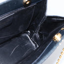 Salvatore Ferragamo Shoulder Bag Leather Navy Gold Auth bs33630-17