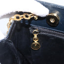 Salvatore Ferragamo Shoulder Bag Leather Navy Gold Auth bs33630-19