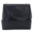 Salvatore Ferragamo Shoulder Bag Leather Navy Gold Auth bs33630-13