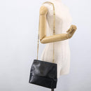 Salvatore Ferragamo Shoulder Bag Leather Navy Gold Auth bs33630-20