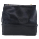 Salvatore Ferragamo Shoulder Bag Leather Navy Gold Auth bs33630-2