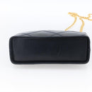 Salvatore Ferragamo Shoulder Bag Leather Navy Gold Auth bs33630-5