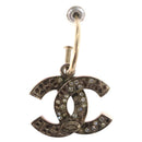 CHANEL Pierce Earring metal Silver CC Auth bs33640-3