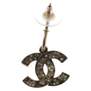 CHANEL Pierce Earring metal Silver CC Auth bs33640-7