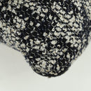 CHANEL Chain Shoulder Bag tweed White Black CC Auth bs33641V-15