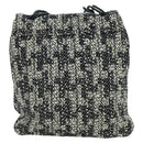 CHANEL Chain Shoulder Bag tweed White Black CC Auth bs33641V-2