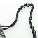 CHANEL Chain Shoulder Bag tweed White Black CC Auth bs33641V-14