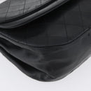 CHANEL Matelasse Chain Shoulder Bag Lamb Skin Black Gold CC Auth bs33642-11