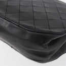 CHANEL Matelasse Chain Shoulder Bag Lamb Skin Black Gold CC Auth bs33642-14