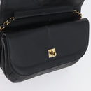 CHANEL Matelasse Chain Shoulder Bag Lamb Skin Black Gold CC Auth bs33642-18