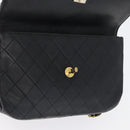 CHANEL Matelasse Chain Shoulder Bag Lamb Skin Black Gold CC Auth bs33642-22