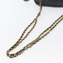 CHANEL Matelasse Chain Shoulder Bag Lamb Skin Black Gold CC Auth bs33643-7