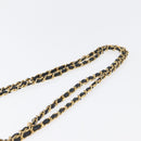 CHANEL Matelasse Chain Shoulder Bag Lamb Skin Black Gold CC Auth bs33643-8