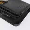 CHANEL Chain Shoulder Bag Patent leather Black Gold CC Auth bs33647-14