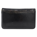 CHANEL Chain Shoulder Bag Patent leather Black Gold CC Auth bs33647-2