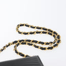 CHANEL Chain Shoulder Bag Patent leather Black Gold CC Auth bs33647-8