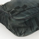 CHANEL Chain Shoulder Bag Canvas Black Silver CC Auth bs33649-15