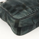 CHANEL Chain Shoulder Bag Canvas Black Silver CC Auth bs33649-9