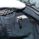 CHANEL Chain Shoulder Bag Canvas Black Silver CC Auth bs33649-20