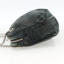 CHANEL Chain Shoulder Bag Canvas Black Silver CC Auth bs33649-3