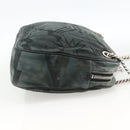 CHANEL Chain Shoulder Bag Canvas Black Silver CC Auth bs33649-4
