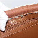 CHANEL Ketting Handtas Mouton Bruin Goud CC Auth bs33650-10