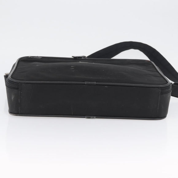 PRADA Shoulder Bag Nylon Black Silver Auth bs33652