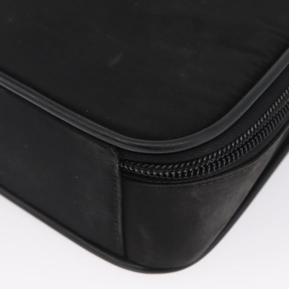 PRADA Shoulder Bag Nylon Black Silver Auth bs33652