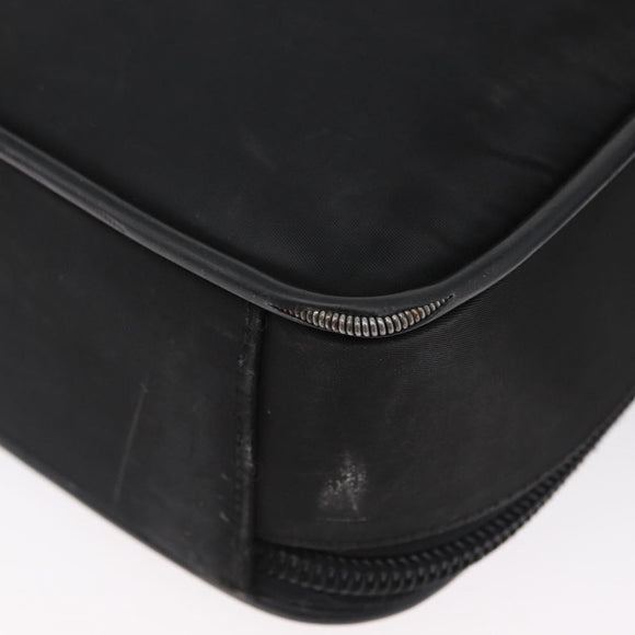 PRADA Shoulder Bag Nylon Black Silver Auth bs33652