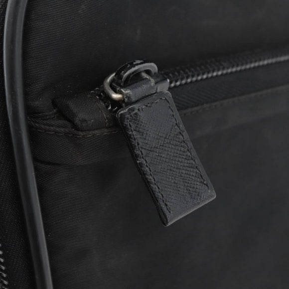 PRADA Shoulder Bag Nylon Black Silver Auth bs33652