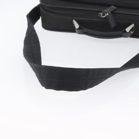 PRADA Shoulder Bag Nylon Black Silver Auth bs33652