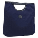 CELINE C Macadam Canvas Hand Bag Navy Auth bs33653-1