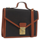 BALLY Shoulder Bag PVC Canvas Black Gold Auth bs33655-1