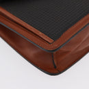 BALLY Shoulder Bag PVC Canvas Black Gold Auth bs33655-15