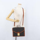 BALLY Shoulder Bag PVC Canvas Black Gold Auth bs33655-25