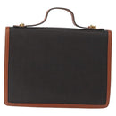 BALLY Shoulder Bag PVC Canvas Black Gold Auth bs33655-2